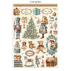 Stamperia ALICE IN CHRISTMAS A4 Junk Journal Stickers Cut outs Backgrounds #SBJK03