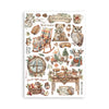 Collection of illustrated stickers featuring nature, home, and cozy elements on a white background.