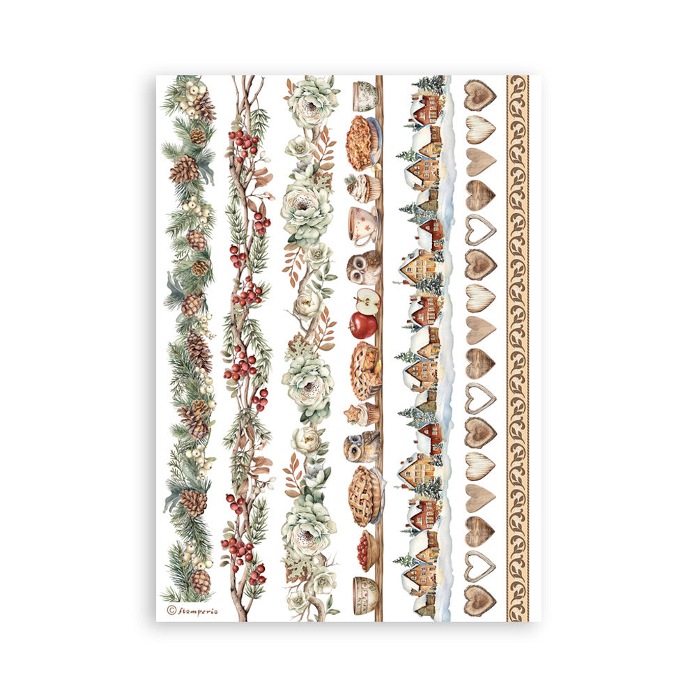 Stamperia THE OWL'S HOUSE Christmas Washi Pad 8 Sheets A5 #SBW23