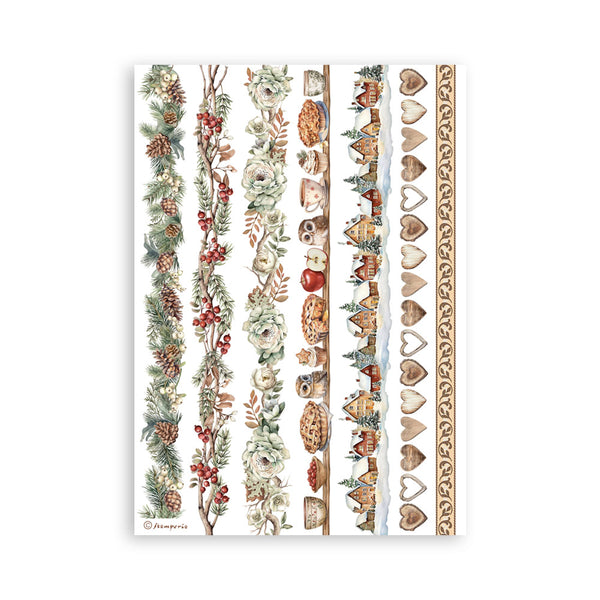 Stamperia THE OWL'S HOUSE Christmas Washi Pad 8 Sheets A5 #SBW23