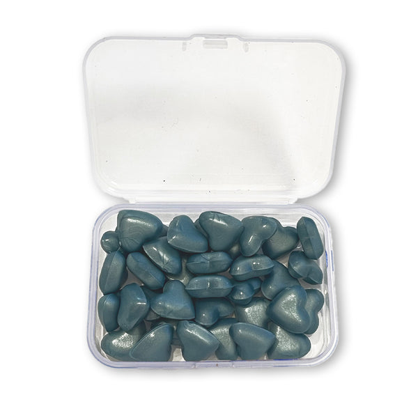 Stamperia WAX and SEALS Collection - PEARL BLUE Heart Shape Wax Refill 20 grams #WAXC15