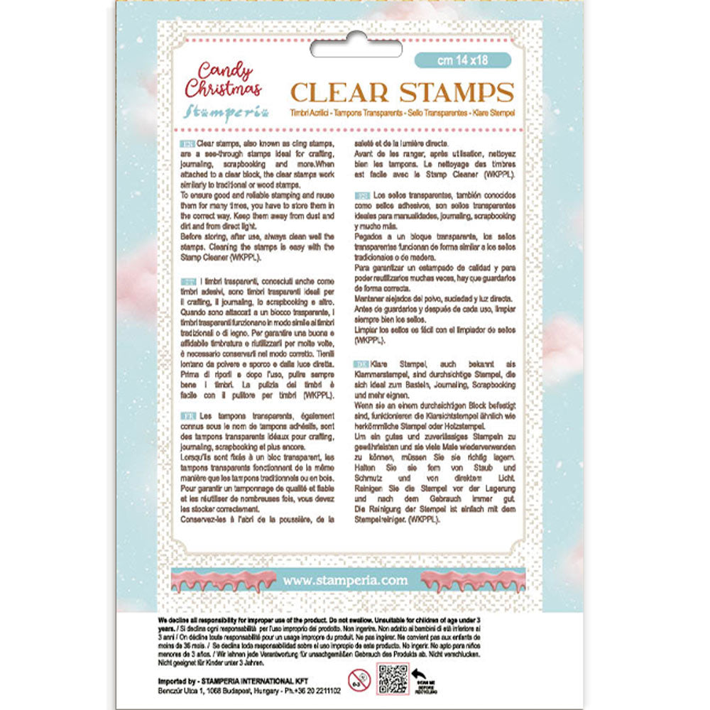 Stamperia CANDY CHRISTMAS - CANDY LAND Acrylic Stamps 14 x 18 cm #WTK223