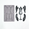 Decoupage Queen WINGS OF BEAUTY Silicone Moulds Molds 5" x 8" Mixed Media Food Safe Resin Decor #DQMF0003 Limited Edition
