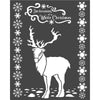 Stamperia Mixed Media Art Winter Tales WHITE CHRISTMAS DEER Stencil 20 x 25 cm #KSTD052
