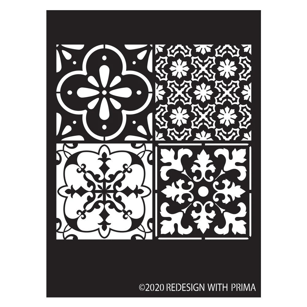 ReDesign Decor Stencil COASTAL TILE Home Decor 9 x 13.5