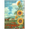 Stamperia SUNFLOWER ART A4 Rice Paper SELECTION Decoupage #DFSA4XSF