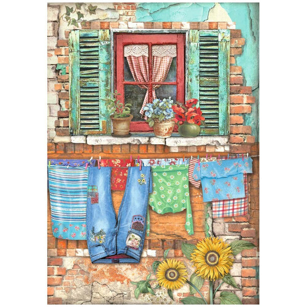 Stamperia SUNFLOWER ART A4 Rice Paper SELECTION Decoupage #DFSA4XSF