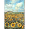 Stamperia SUNFLOWER ART A4 Rice Paper SELECTION Decoupage #DFSA4XSF