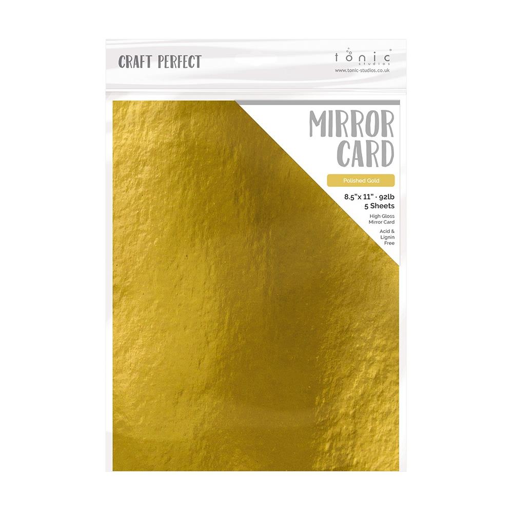 Tonic Studios Craft Perfect POLISHED GOLD Mirror Cardstock 8.5x11