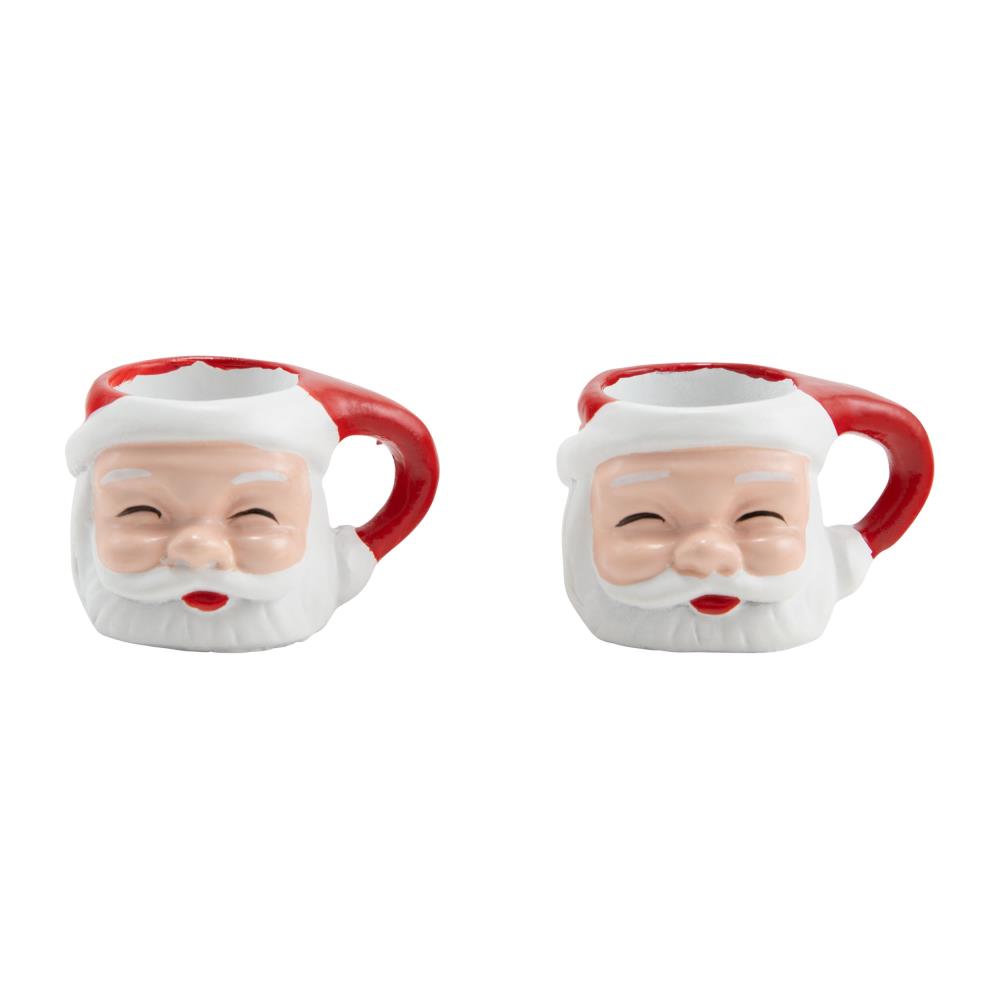 Tim Holtz idea-ology SANTA MUGS Christmas 2 pcs  #TH94419