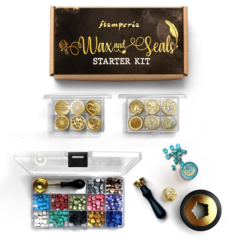 PRE-ORDER Stamperia WAX and SEALS - Starter Kit #WAXSTX