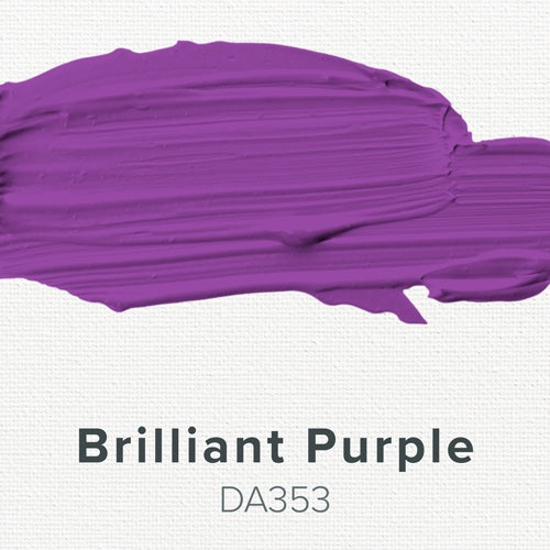 Brilliant purple color swatch on a white background with color code DA353.