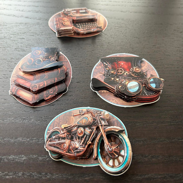 Find It Trading Steampunk BERRIE'S BEAUTIES 3D Push Out Sheets - 4 Sheets