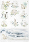 ITD Collection The WORLD of ICE Porcelain A4 Rice Paper Set 11 Sheets #RP027