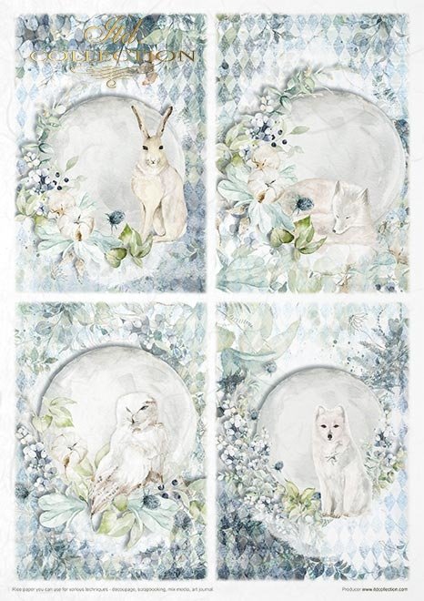 ITD Collection The WORLD of ICE Porcelain A4 Rice Paper Set 11 Sheets #RP027