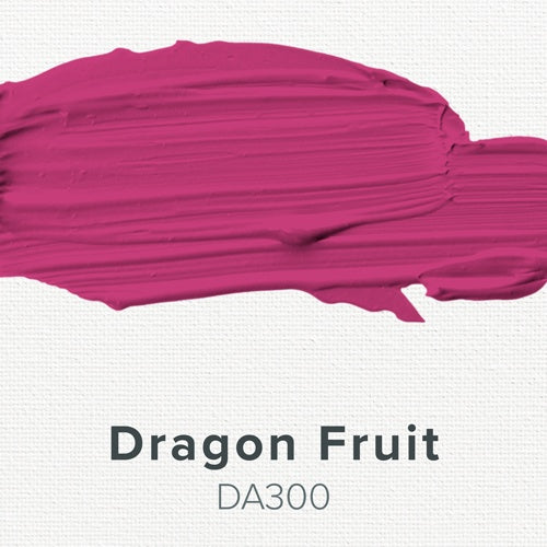 Magenta color swatch labeled 'Dragon Fruit DA300' on a white background