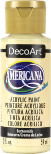 DecoArt Americana acrylic paint bottle in Buttermilk color