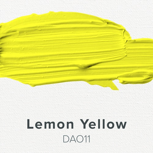 Lemon yellow paint swatch on a white background with 'DAO11' text