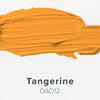 Tangerine color swatch on a white background with 'Tangerine DAO12' text.