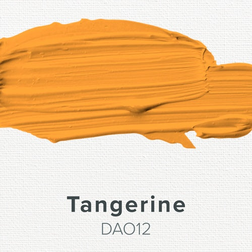 Tangerine color swatch on a white background with 'Tangerine DAO12' text.