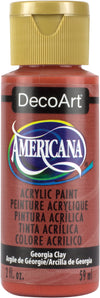 DecoArt GEORGIA CLAY Americana Acrylic Paint 2 oz. Bottle - #DA017