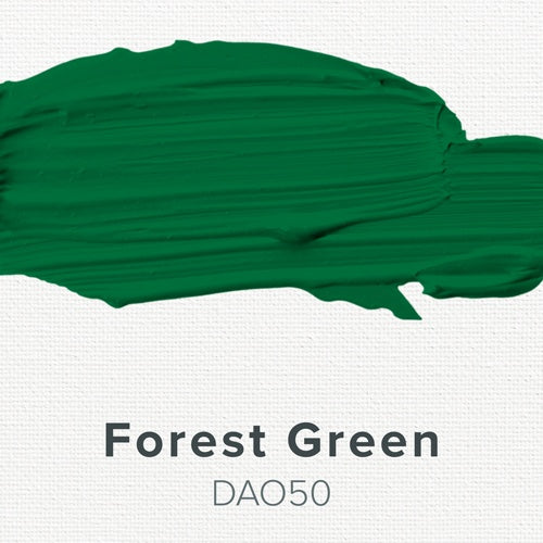 Forest green color swatch with code DAO50 on a white background