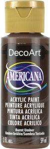 DecoArt Americana acrylic paint bottle in Burnt Umber color