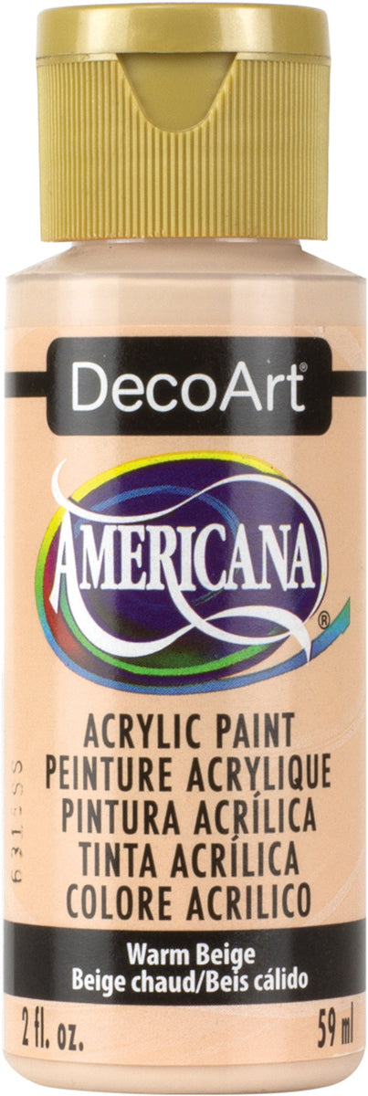 DecoArt Americana acrylic paint bottle in Warm Beige color