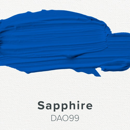 Sapphire-colored paint swatch on a white background with 'DAO99' label