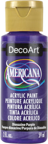 DecoArt DIOXAZINE PURPLE Americana Acrylic Paint 2 oz. Bottle - #DA101