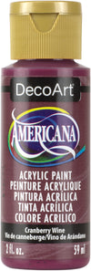 DecoArt CRANBERRY WINE Americana Acrylic Paint 2 oz. Bottle - #DA112