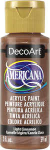 DecoArt LIGHT CINNAMON Americana Acrylic Paint 2 oz. Bottle - #DA114