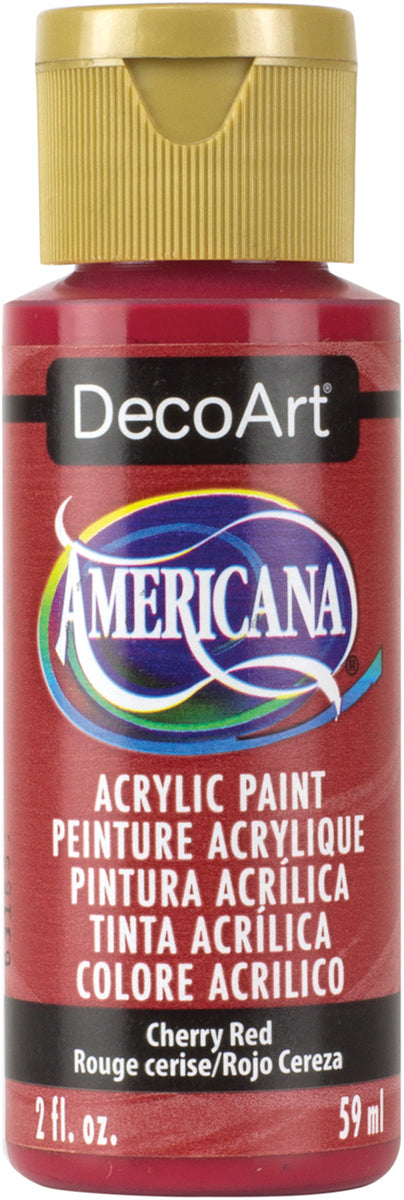 DecoArt CHERRY RED Americana Acrylic Paint 2 oz. Bottle - #DA159