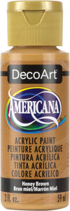 DecoArt HONEY BROWN Americana Acrylic Paint 2 oz. Bottle - #DA163