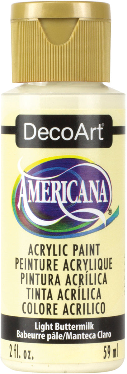DecoArt LIGHT BUTTERMILK Americana Acrylic Paint 2 oz. Bottle - #DA164