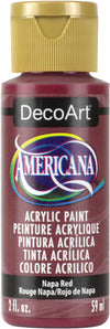 DecoArt NAPA RED Americana Acrylic Paint 2 oz. Bottle - #DA165