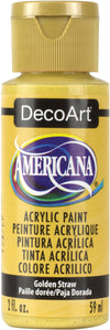 DecoArt GOLDEN STRAW Americana Acrylic Paint 2 oz. Bottle - #DA168