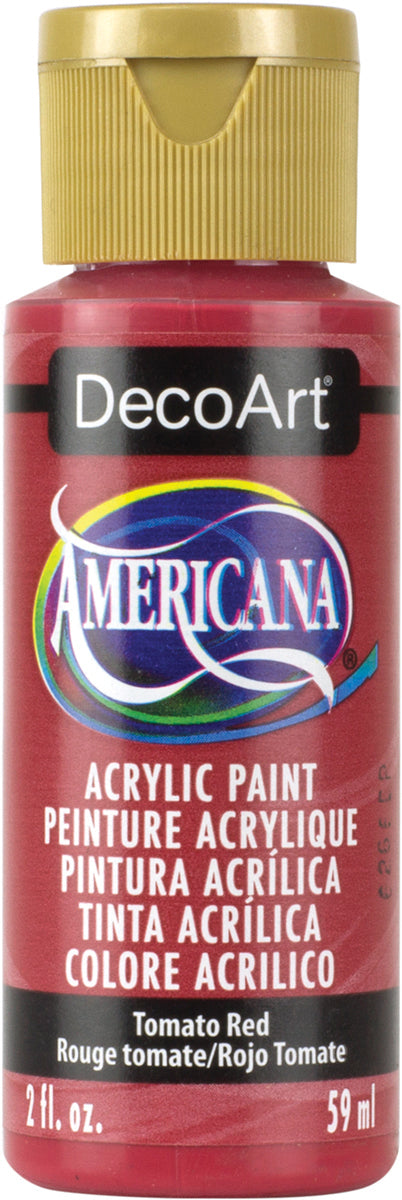 DecoArt TOMATO RED Americana Acrylic Paint 2 oz. Bottle - #DA169