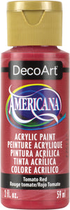 DecoArt TOMATO RED Americana Acrylic Paint 2 oz. Bottle - #DA169