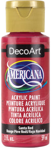 DecoArt SANTA RED Americana Acrylic Paint 2 oz. Bottle - #DA170