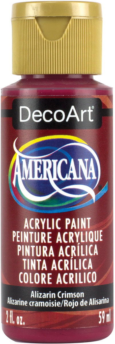 DecoArt ALIZARIN CRIMSON Americana Acrylic Paint 2 oz. Bottle - #DA179