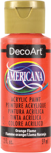 DecoArt ORANGE FLAME Americana Acrylic Paint 2 oz. Bottle - #DA315