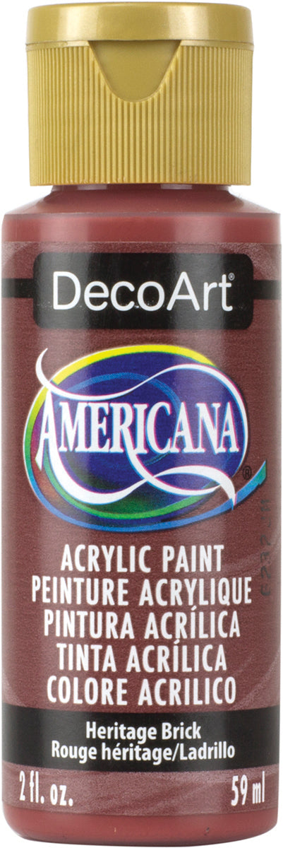 DecoArt HERITAGE BRICK Americana Acrylic Paint 2 oz. Bottle - #DA219