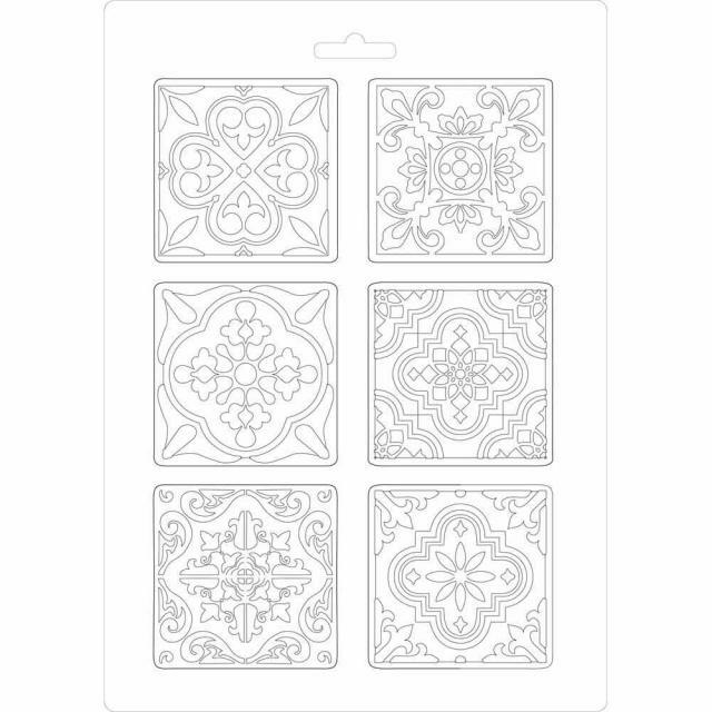 Stamperia TILES Soft Mould A4 Cold Pour Mixed Media #K3PTA459