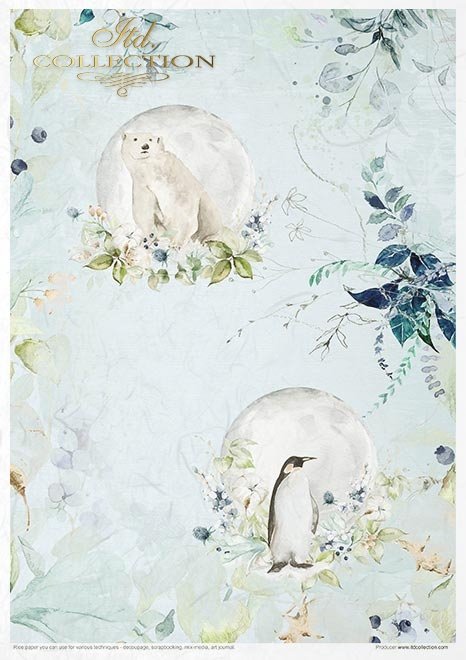 ITD Collection The WORLD of ICE Porcelain A4 Rice Paper Set 11 Sheets #RP027