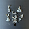 PRE-ORDER RABBITS Bunnies LaBlanche Silicone Moulds Molds 5" x 8"  Mixed Media  Food Safe Resin Decor  #LBMF114