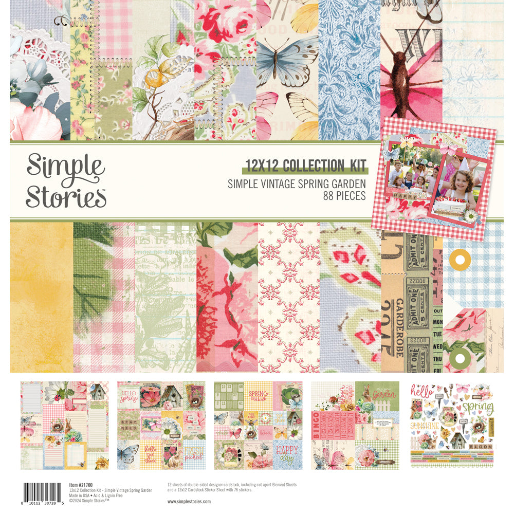 Simple Stories Simple Vintage SPRING GARDEN 12x12 Collection Kit #20700