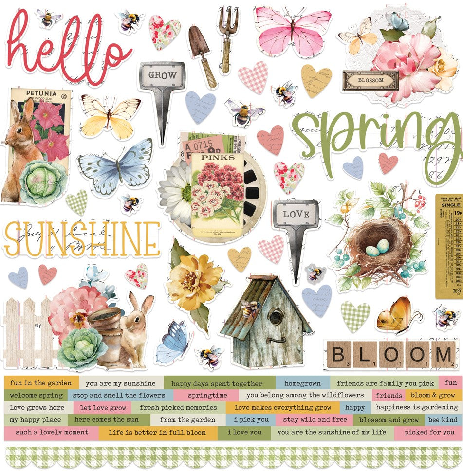 Simple Stories Simple Vintage SPRING GARDEN 12x12 Collection Kit #20700