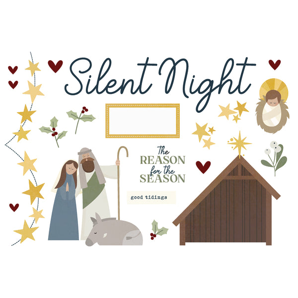 Simple Stories SILENT NIGHT CHRISTMAS Nativity Page Pieces 20 pcs #21946