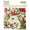 Simple Stories Vintage YULETIDE Christmas FLORAL Bits & Pieces 45 pcs #23223